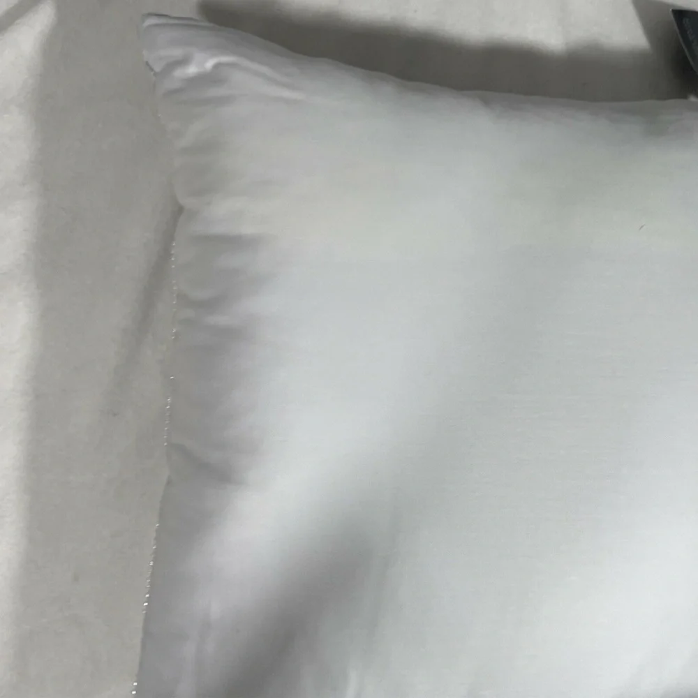 NWT $160‎ Hudson Park Collection Marble Frame Decorative Pillow in Silver  #P30
